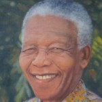 Nelson Mandela 25 x 35cm 2014 oil on linen